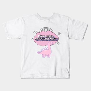 Dino-mite Adventures Await Kids T-Shirt